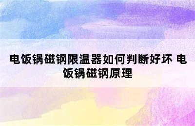 电饭锅磁钢限温器如何判断好坏 电饭锅磁钢原理